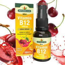 Natures Aid Vitamin B12 Daily Oral Spray 30ml - Natural High Strength 1000?g Supports Energy Tiredness Fatigue Healthy Immune Nervous System - Pill