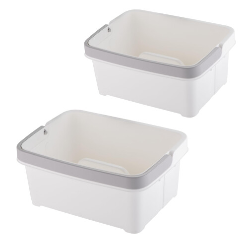 Minky Minky Multipurpose Cleaning Caddy with Handle & Divider (White, Twin Pack)
