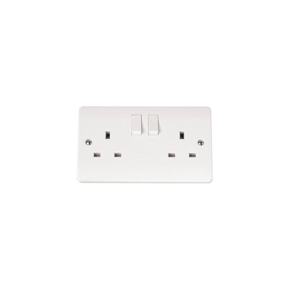 B&Q - Mode 13A 2 Gang Double Pole Switched Plug Socket Polar WhiteAntimicrobialCma036 - Image 3