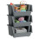 Knight 40L Stackable Open Storage Boxes | Multi-Purpose Plastic Storage Containers for Home, Office & Garage | Storage Bins for Clothes, Toys, Tools & 1