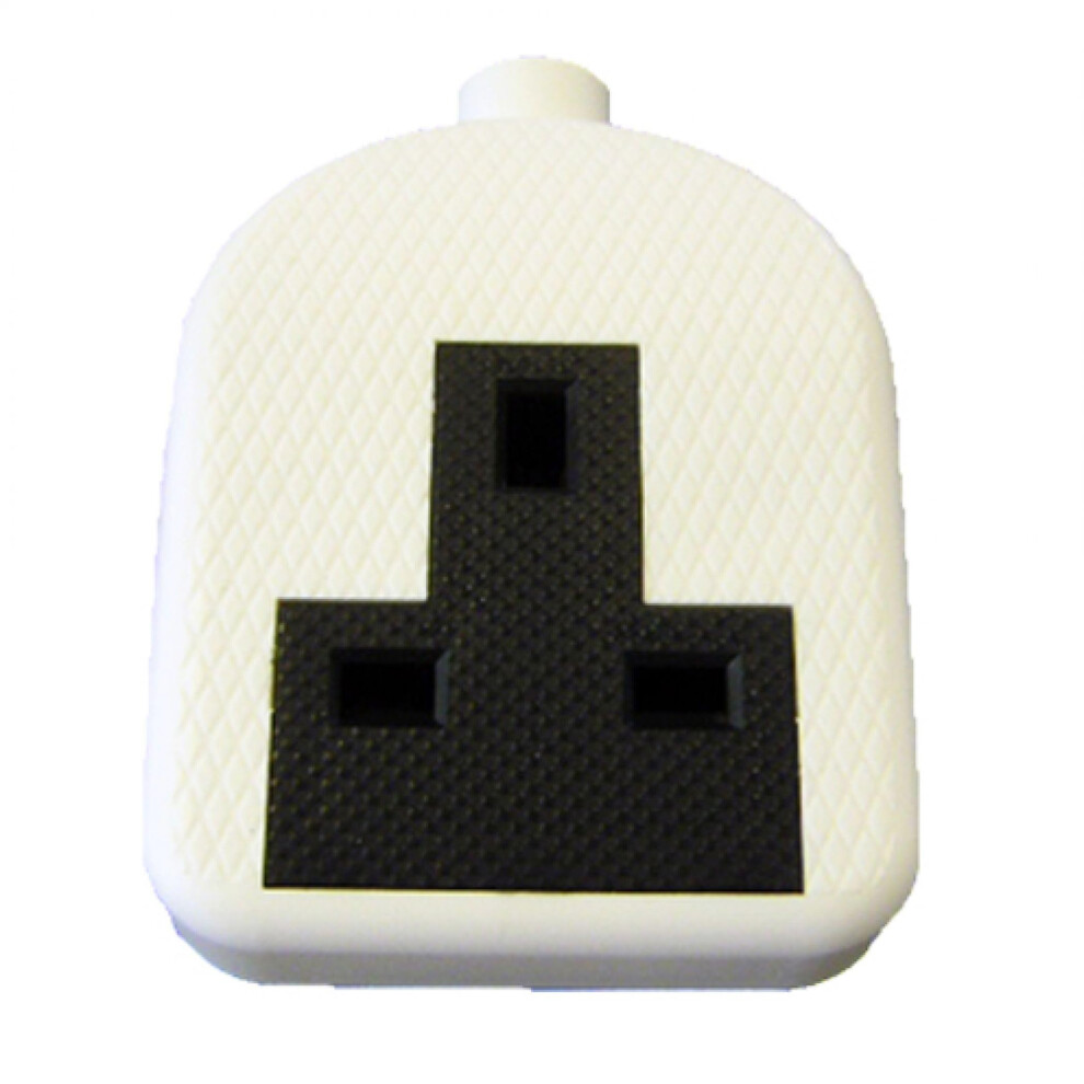 Lyvia Electrical 9432W 1 Gang 13A Trailing Socket (Rubber, White) 5050423018378