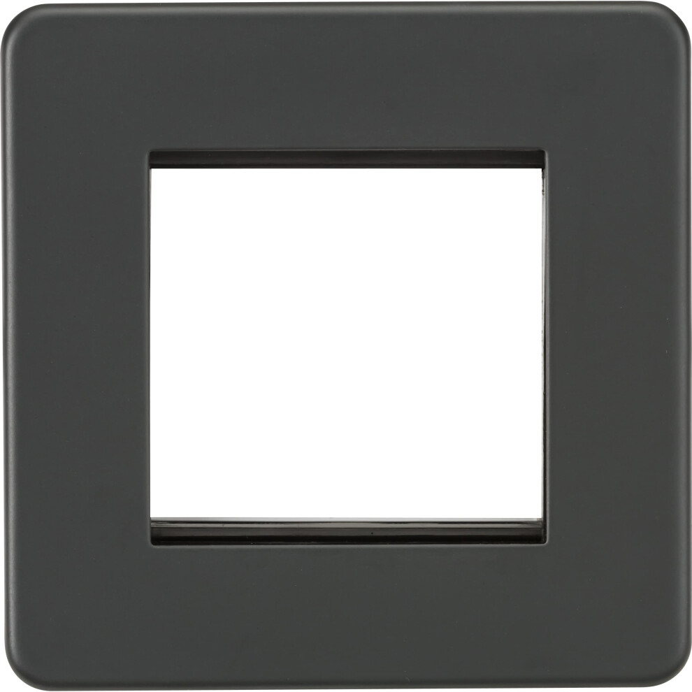 Screwless 2G Modular Faceplate - Anthracite 5056270818871