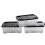 Pluto Packaging Pack Of 5 Underbed 30 Litre Clear Stackable Nestable Home Office Transparent Containers With Black Lids 1