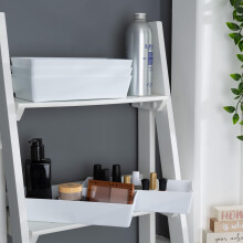 Wham Studio 5 x 1L Rectangular Plastic Storage Baskets | Ideal for Kitchens, Bathrooms, Stationery & More | Easy Access Integrated Handles | Made in