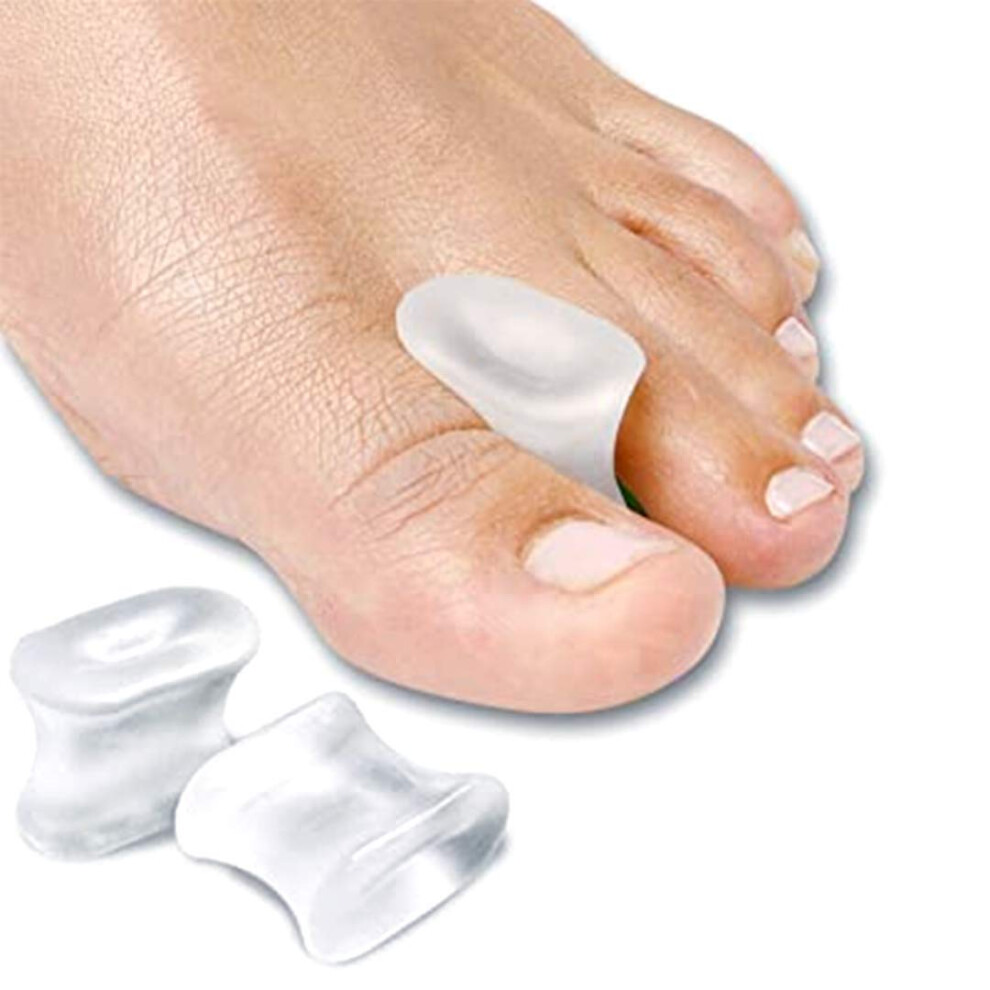 Pedigel - Medically Approved Polymer Gel Toe Spreader For Toe Alignment And Overlapping Toes, Pain Relief From Nail Issues And Bunions - 4 Units (Small