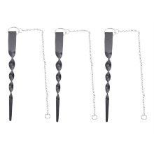 3mm Thk, 13 Inches Rain Chain Anchoring Stake Including 17 Inches Long-Chain Black Powder-Coated Iron