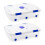 Muddy Hands Pack of 2-56 Litre Large Clear Plastic Storage Boxes with Lids & Wheels Under Bed Stackable Containers - Length: 80cm - Width: 60cm - 1