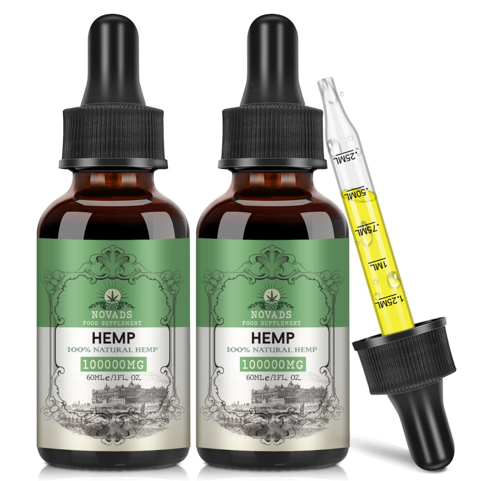 Photos - Vitamins & Minerals Premium Oil - 100000mg High Potency Natural Oil, Rich in Omega 3-6-9 and Vitamin C & E, Vegan, Enhanced Purity, 60ml (Pack o