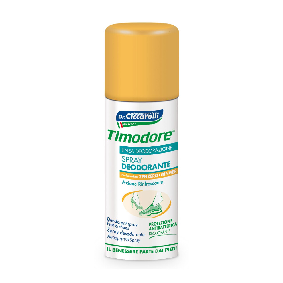 Timodore Spray Deodorante Piedi E Calzature Allo Zenzero 150 Ml