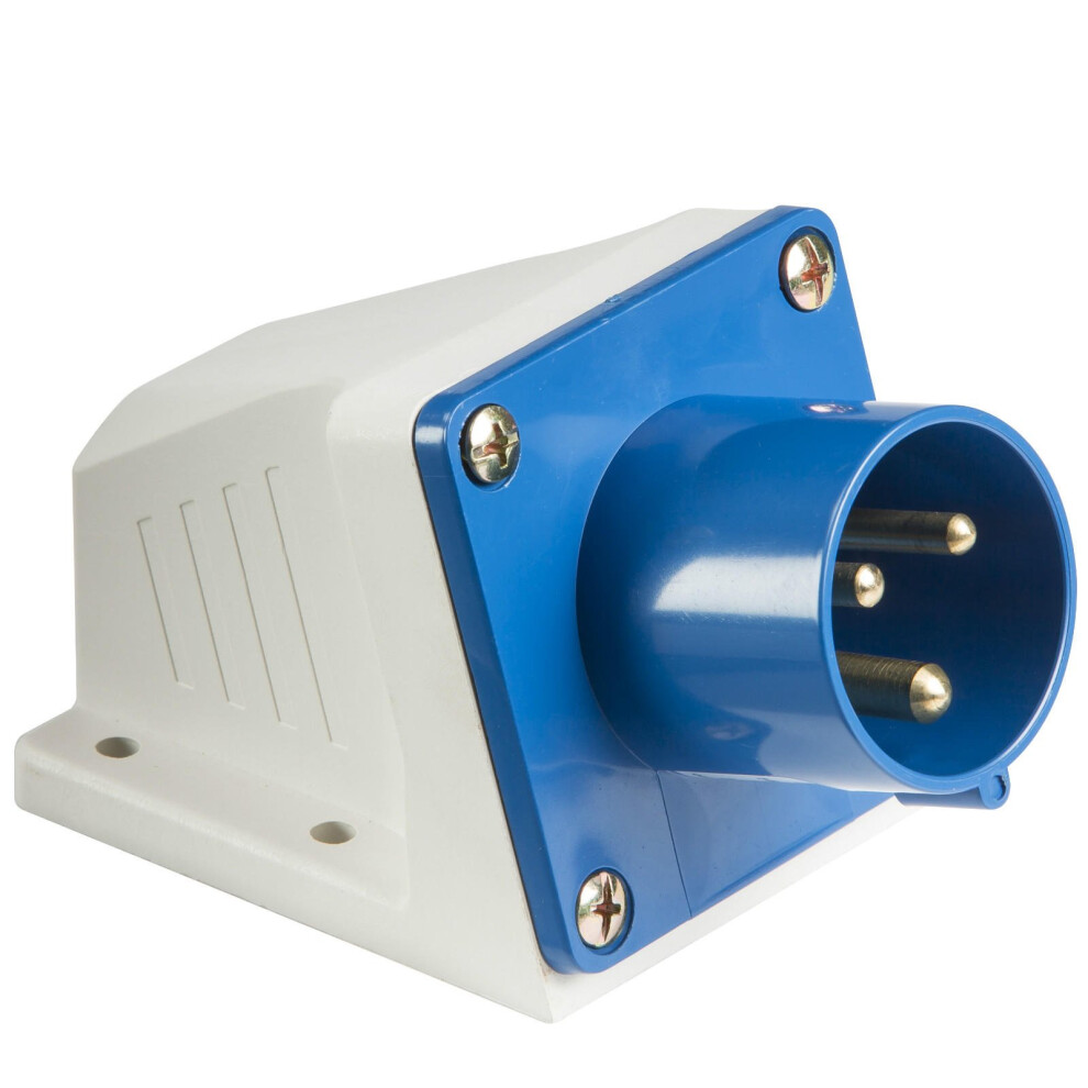 Blue 240V 16A 3Pin Blue Industrial Plug & Sockets Ip44 Camping, Caravan (16A Appliance Inlet) 8800200082309