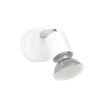Eglo Indoor wall lamp Stecci-E, Light Fixture with Flexible Spotlight, Bedroom Lighting for Reading, White Steel and Plastic, GU10 Socket