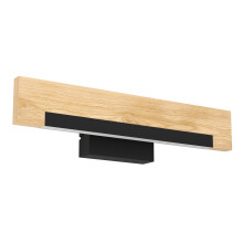 Eglo LED Indoor wall lightCamacho, dimmable wall lamp, Living Room and Hallway Lighting Made of Steel, Wood and Plastic, Black, Natural, White, FSC