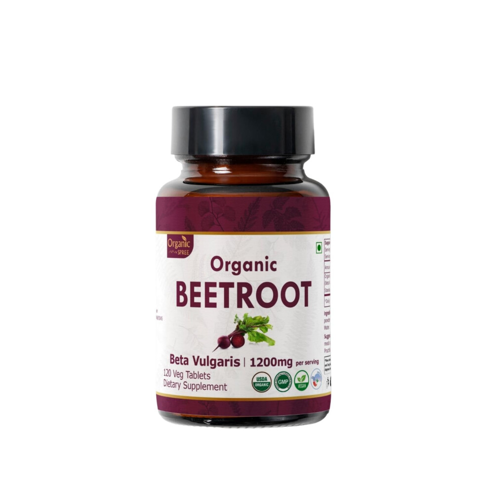 Organic Spree Beetroot 120 Tablets | Beta Vulgaris (Beetroot) | Usda Organic Certified | Organic And Natural 120Tab (1)