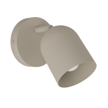 Eglo Bedside wall Light Tilston, Indoor lamp with Adjustable Spotlight, Reading lamp, Bedroom and Living Room Lighting, Sand Beige Metal, E14 Socket
