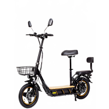 EU-voorraad 48V 26Ah opvouwbare elektrische scooter met zitting, 14-inch dikke banden, 100 km bereik, 45 km/u snelheid, 800 W piekvermogen
