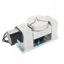 Hochpräziser CNC-Drehtisch mit 4. und 5. Achse, Harmonic Drive und wasserdichtem NEMA 23-Schrittmotor – Übersetzungsverhältnis 50:1