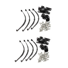8 StüCke 1/10 Blatt Federn Set HighLift Chassis für 1/10 D90 RC Crawler Auto Teile Schwarz