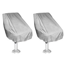 2X Boat Cover, Outdoor Waterproof Pontoon Captain Boat Bench Chair Cover, Chair Protective Covers