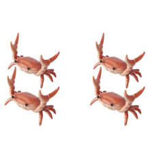 4Pcs New  Cute Crab Pen Holder Weightlifting Crabs Penholder Bracket Storage Rack Gift Stationery Orange