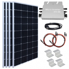 Complete waterdichte zonne-energieset: 400W & 800W panelen met 300W & 600W omvormer voor gebruik op het balkon van uw huis