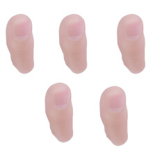5X Soft Thumb Tip Finger Fake Magic Trick Vinyl Toy Funny Prank
