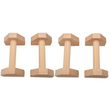 2 Paire Parallettes Gymnastique Calisthenics ATR Bar en Bois Fitness Exercice Outils D'Entraînement ÉQuipement Faire Les Pompes Double Rod Stand