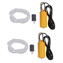 2X USB  Aeration Pump Air Pump Aquarium Aerator Ultra Quiet  Fish Tank Go Fishing Oxygen Pump -Yellow