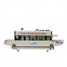 Automatische horizontale plastic foliezak warmtesealer - continue bandsealer van Bespacker FR-880