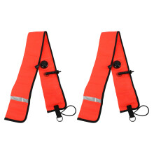 2X 1M Scuba Tauchen Aufblasbare SMB Surface Signal  Boje Sichtbarkeit Float Signal Tube Wurst, Rot