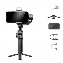 Hohem iSteady M6 3-assige smartphone-gimbalstabilisator voor Xiaomi met AI-tracker en magnetisch full-color invullicht voor vloggen