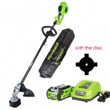 Greenworks GD40BC 40V Akku-Gartentrimmer mit bürstenlosem Motor800W, 14 Zoll, kompatibel mit verschiedenen Aufsätzen