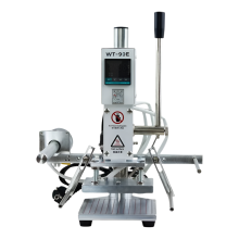 Compacte handmatige warmstempelmachine voor reliëfdruk op leer, PU, papier, PVC en ABS met constante temperatuurregeling