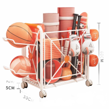 Ultieme fitnessorganizer voor thuis: yogamat-opbergrek met grote capaciteit voor foamrollers, ballen, badminton en basketballen