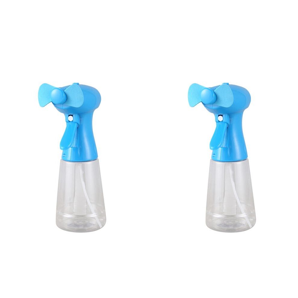 Semoic 2X Fan With Water Spray Misting Fan Handheld - Misting Fan With Mist As Battery Operated Fan Water Bottle Sprayer(300Ml)