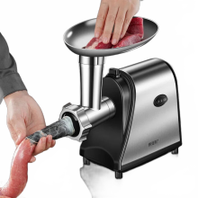 Compacte elektrische keukenmachine van roestvrij staal: multifunctioneel keukenhulpmiddel voor moeiteloos hakken en vullen