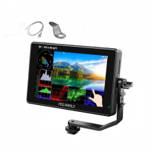 Feelworld LUT7S Pro 7 ultraheldere DSLR-camera-veldmonitor met 2200 nits, 3G-SDI, 4K HDMI I/O en F970 externe voedingskit