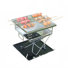 Tragbares, klappbares Grillset aus Edelstahl – Moderner, multifunktionaler Grillofen für das Kochen im Freien
