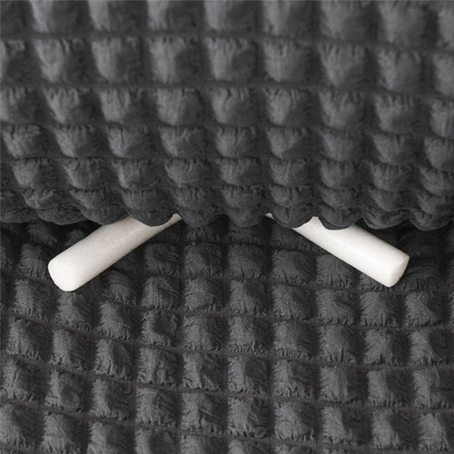 Capa de Sofá Protetor de Sofá Texturizado Seersucker com Saia Plissada para Sofá em Forma de L e Secional, 4 Lugares