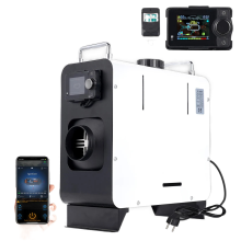 Compacte 2-8kW dieselluchtverwarmer met Bluetooth-bediening en hoogteregeling voor auto's, vrachtwagens, boten, campers en parkeerplaatsen