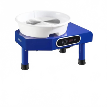 Verstellbare 10-Zoll-Töpferscheibe mit LCD-Panel und Fußpedal – 60–300 U/min, abnehmbares ABS-Becken