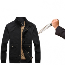Urban Shield: Unsichtbare Anti-Stichjacke mit mehreren Taschen für HerrenStehkragen-Latzhose (Größen S-3XL)