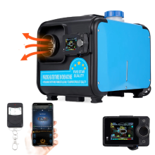 Multi-Voltage Diesel Standkachel met LCD-schakelaar en afstandsbediening voor vrachtwagens en auto's - Inclusief aluminium behuizing en uitlaat