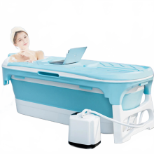 Draagbare, opvouwbare grote plastic badkuip met rol - perfect voor voetbaden en bodywash