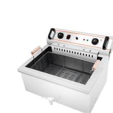 iTop 20L Elektrofritteuse – 4,8 kW Multifunktionale Fritteuse für Pommes frites, Hotdogs, Würstchen und Churros, 220 V