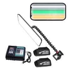 Geavanceerde PDR-verlichtingsset met twee 6000mAh-batterijen en snellaadstation - 12 instelbare lichtkleurstijlen voor het repareren van deuken zonde