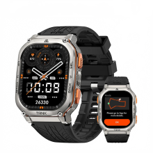 Amaztim Tank M3 Ultra GPS Wasserdichte Smartwatch für HerrenDigitale Fitnessuhr in Militärqualität mit Always-On-Display