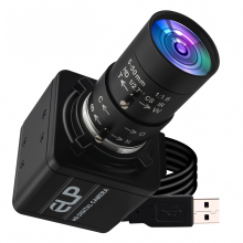 Snelle 5MP Global Shutter-camera met varifocale CS-lens - 1080p 60FPS industriële zoomwebcam