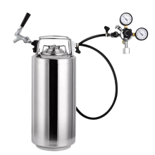 Premium 19L Ball Lock Keg Dispenser Kit met roestvrijstalen kraan en CO2-regelaar voor thuisbrouwliefhebbers