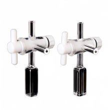 Dual-channel kwartscuvettecel met schroefdop - 10 mm, 3,5 ml, 700 µl capaciteit
