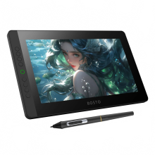 Bosto BT-13HDK 13.3 Draagbare grafische tekentablet met anti-reflectie IPS LED-scherm en 16K drukgevoeligheid